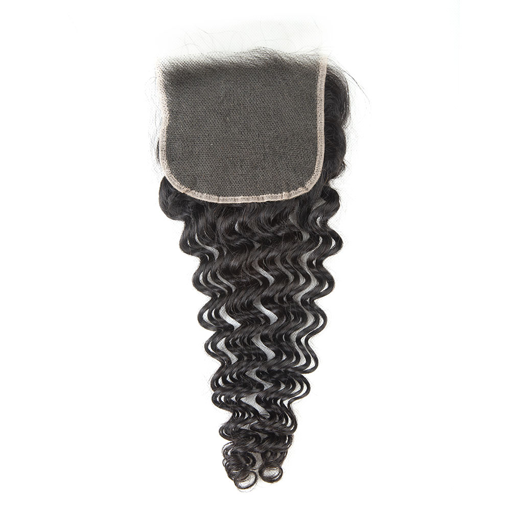 Mink Hair HD Lace Closure Deep Wave - Image 1